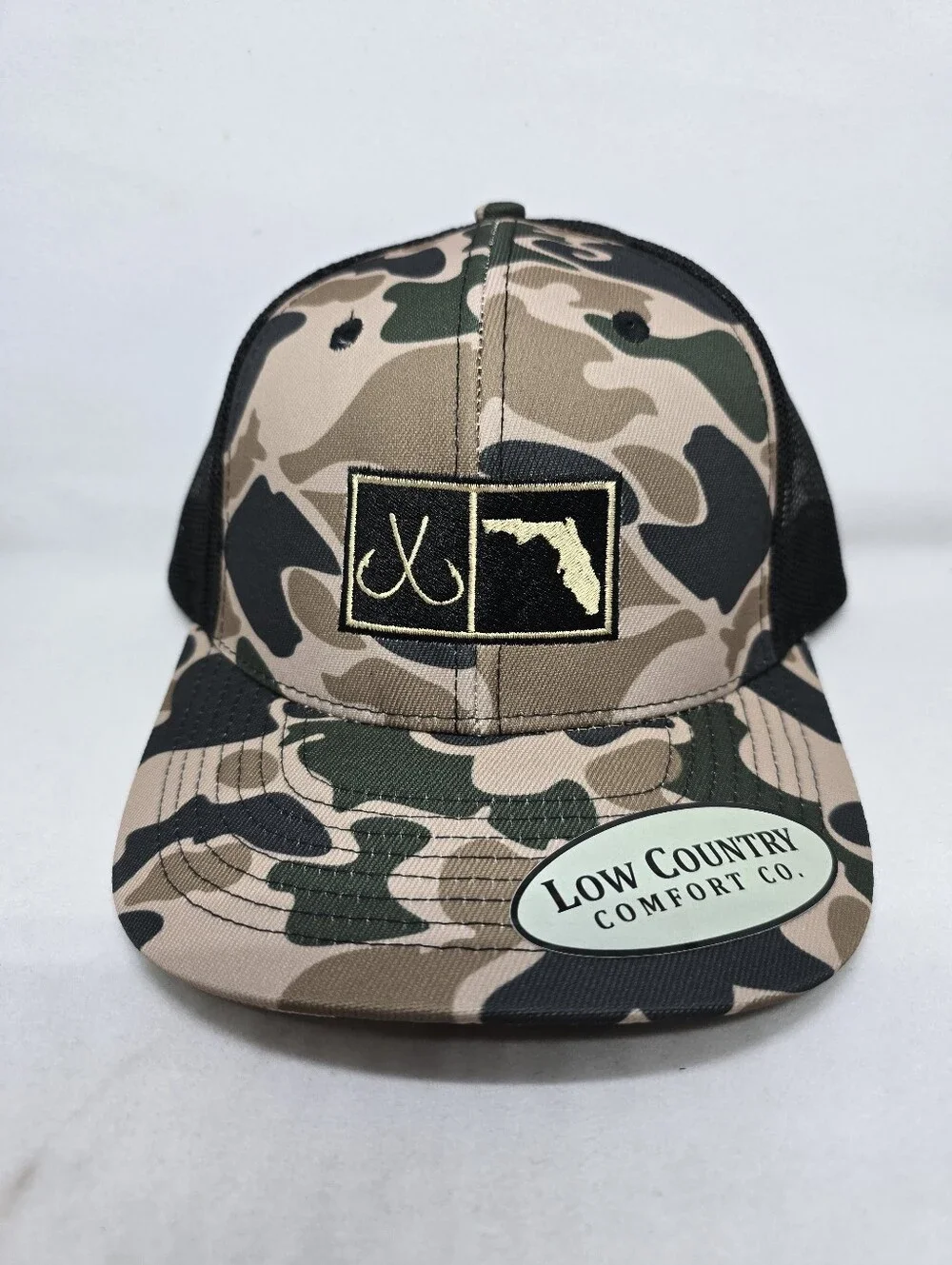 🎣 Florida Fishing Trucker Hat 🌴 Low Country Comfort Co Camo Snapback Hooks